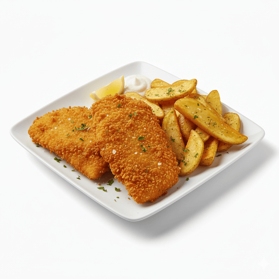 2 Pcs Breaded Fish & Chips 