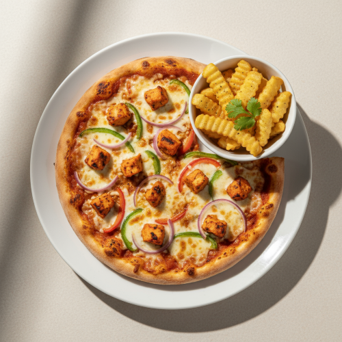 1 Curry Pizza & Chips 