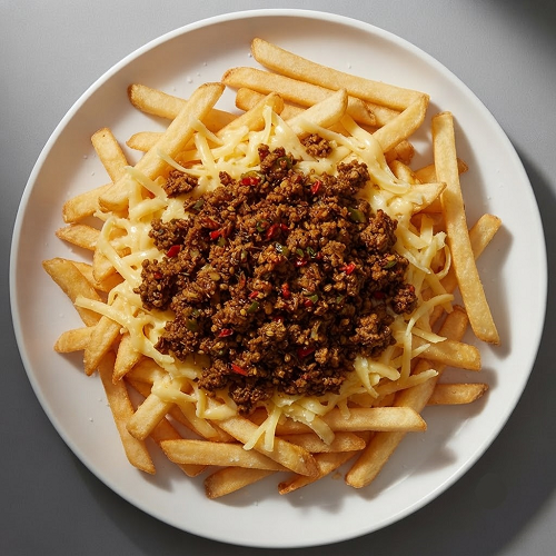 Chips, Cheese & Spicy Mince 