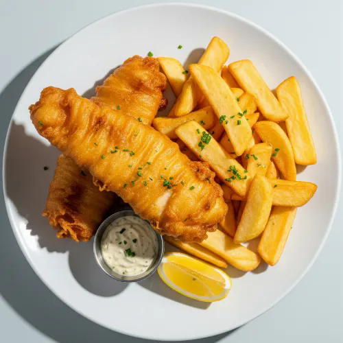 2 Pcs Breaded Fish & Chips 