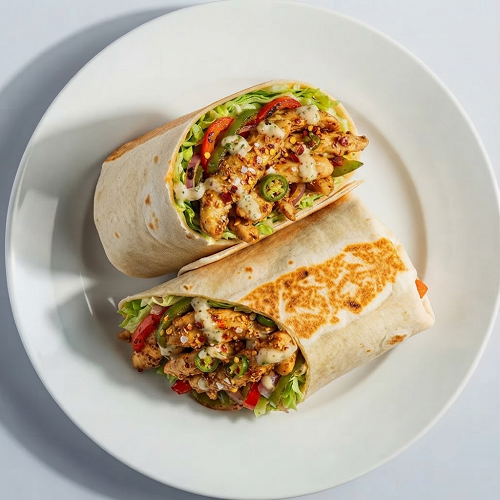 Salt & Chilli Shredded Chicken Wrap 
