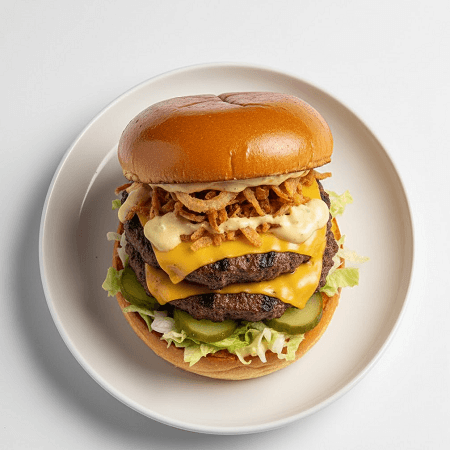 Grilled Double Beef Burger 