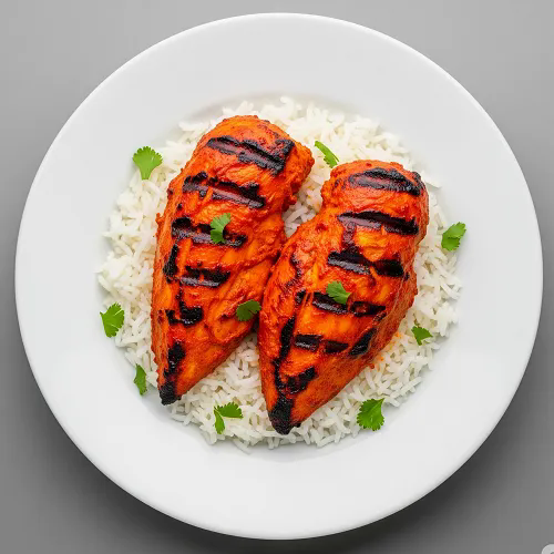 Rice With Tandoori Chicken Breast 