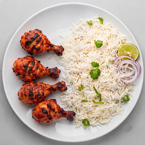 Rice With Tandoori Chicken Leg 