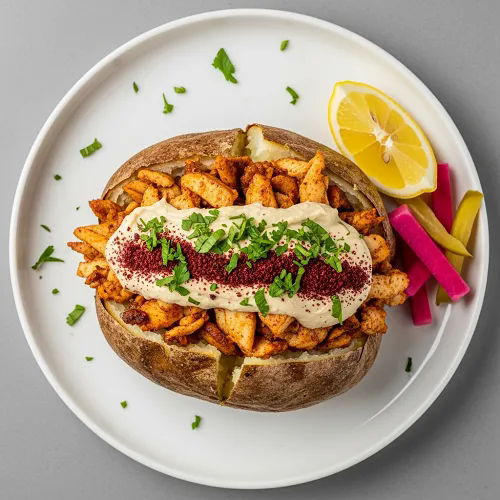 Baked Potato With Chicken Tikka 