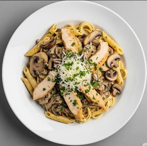 Half & Half Creamy Spicy Chicken Pasta 