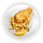 2 Pcs Breaded Fish & Chips 